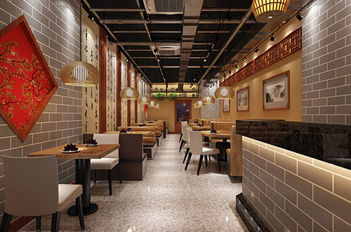 淮安传统中式餐厅餐馆装修设计效果图