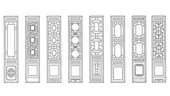 淮安喜迎门中式花格CAD设计图样式大全