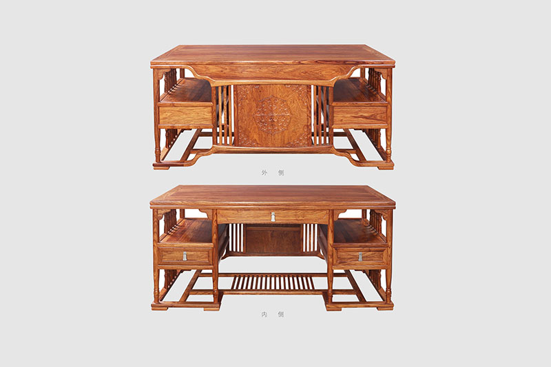 淮安中式家居装饰书房桌椅组合家具效果图