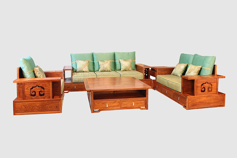 淮安中式实木沙发简直太美了